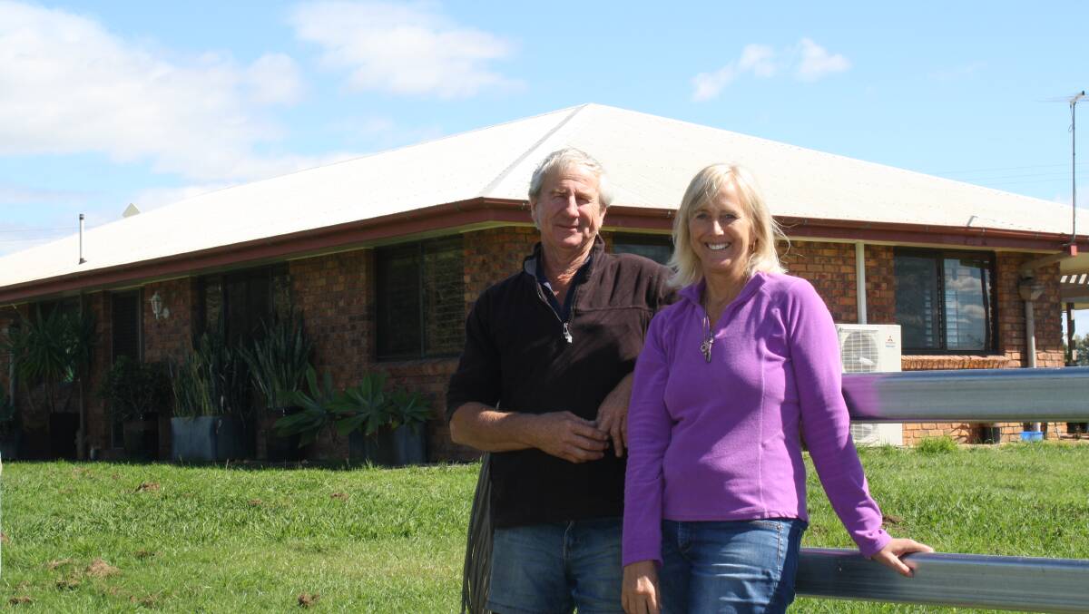 FARMING FAMILY: Mark and Colleen Platell, of Bromelton, are still recovering from the damage ex-Cyclone Debbie caused to their Bromelton farm. Photo: Jocelyn Garcia