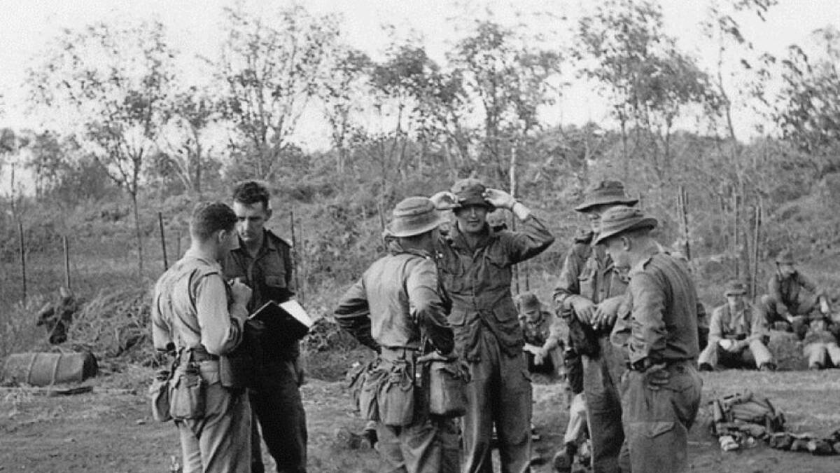 Tim Fischer, second from left, served in Vietnam.