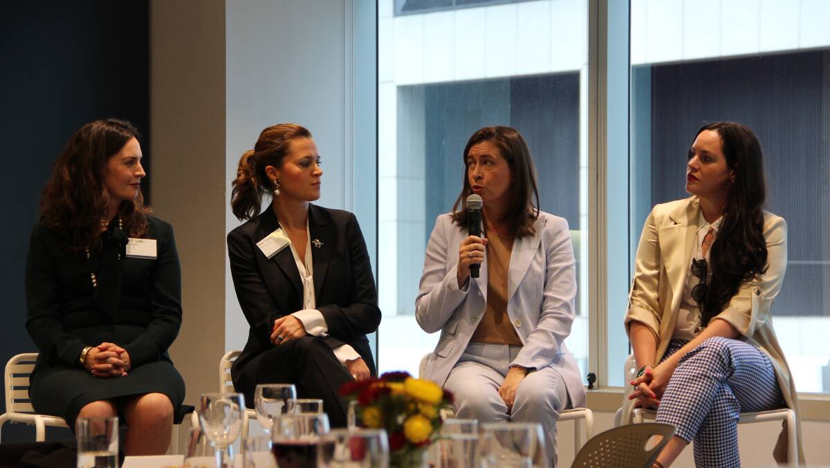 Panel discussion: Kelly Newton, Aline Teixeira, Senator Susan McDonald and Krista Watkins share their thoughts.