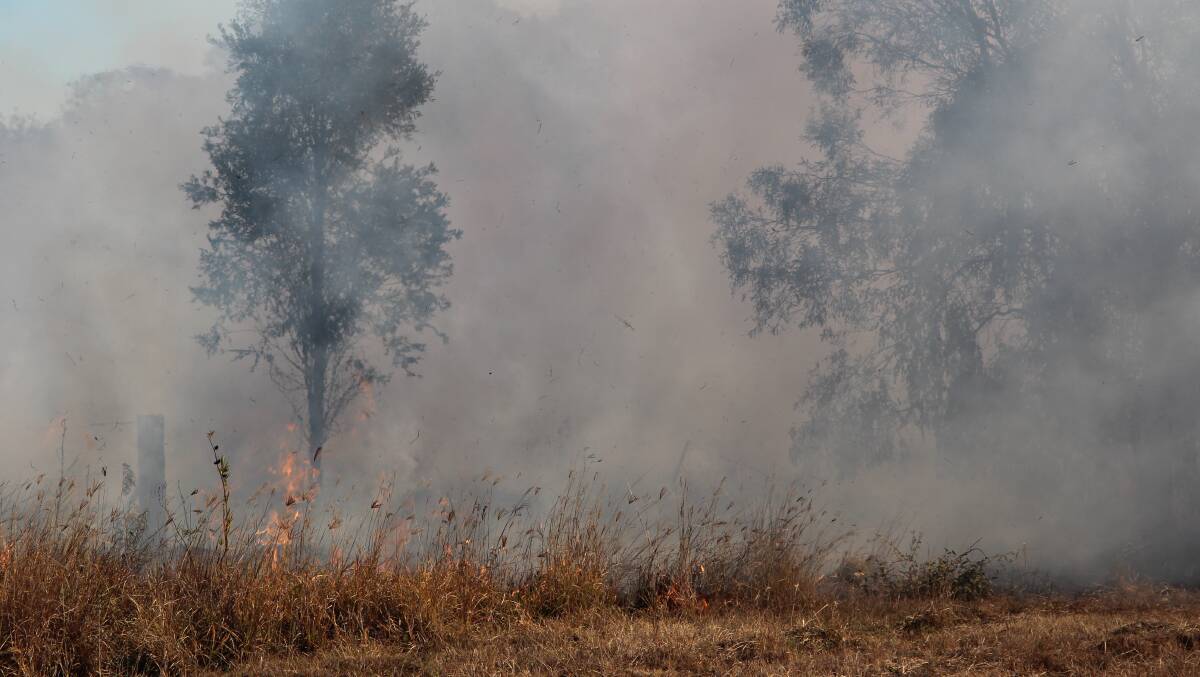 A grass fire on the Darling Downs. Photo: file image