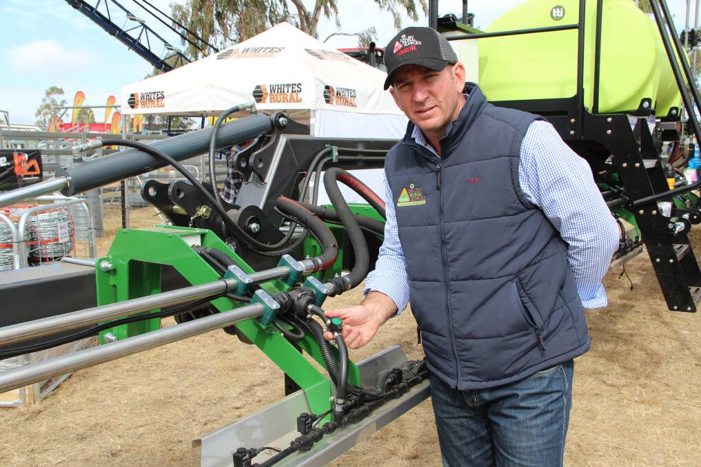 Dalby Rural Supplies director and senior agronomist Andrew Johnston, with the WEEDit camera sprayer. 
