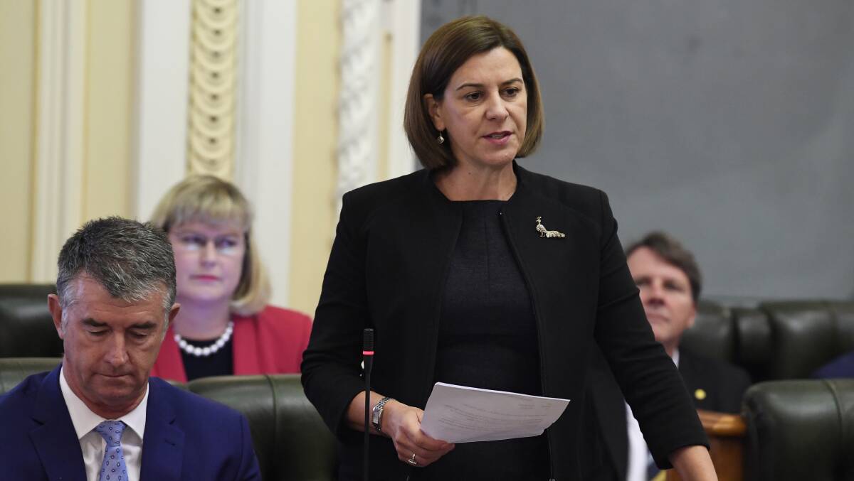 LNP Opposition Leader Deb Frecklington has defended her limited references to agriculture in today's Budget reply speech. Picture: Dave Hunt