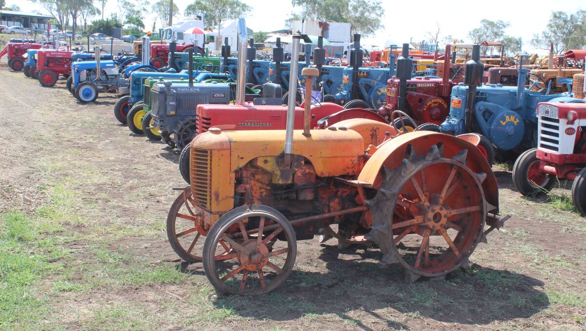 A wide variety of tractors on display at the Biddeston Tractor Pull in 2014.