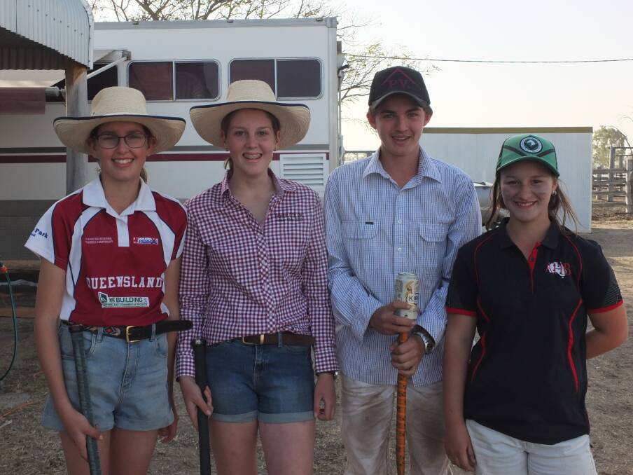 Emily and Jasmine Bowden with Connor Neill-Ballantine and Chloe Frear.