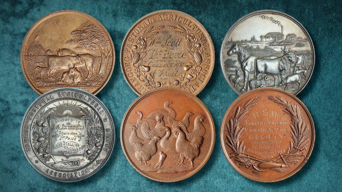 Noble Numismatics is offering a number of agricultural and pastoral association medals during an auction next week.