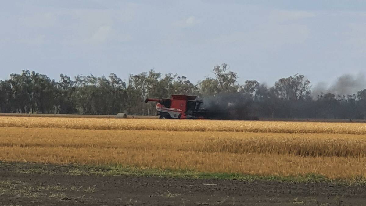 Lyndon Hoopert said a bearing in the harvester failed. Picture: Vicki Murphy