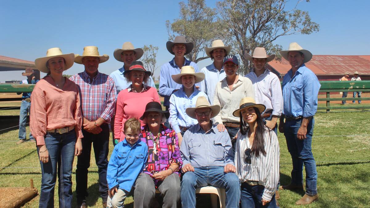 The Bassingthwaighte family, pictured at their 60th anniversary sale in 2019, will offer 193 bulls today. Picture: Helen Walker