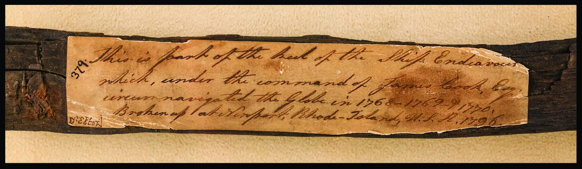 A piece of timber from Captain James Cook's ship, the Endeavour, is going under the hammer. 