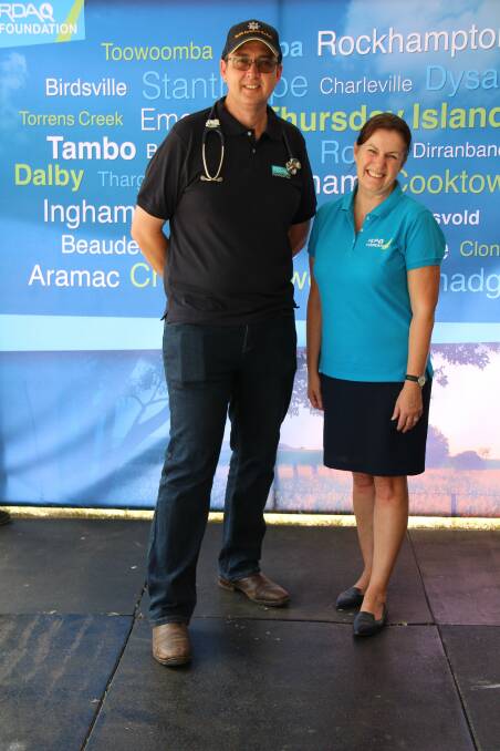 RDAQ Foundation director Dr Dan Halliday and general manager Fran Avon at their Beef Australia site. 