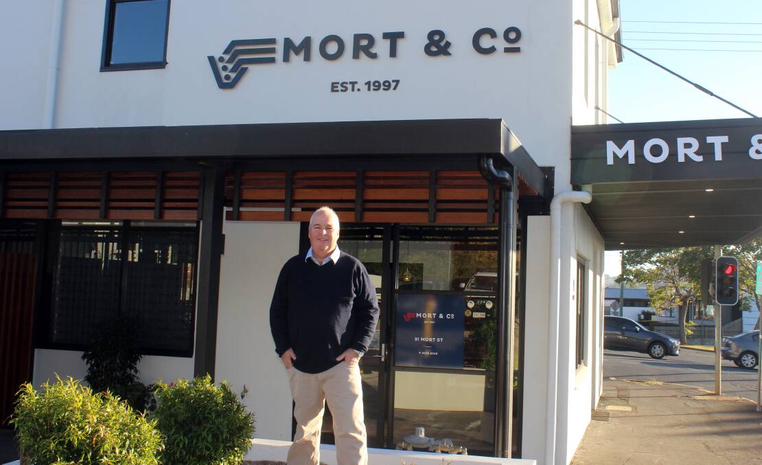 Mort & Co managing director Charlie Mort in front of the new Mort & Co headquarters at the Mort Estate in Toowoomba. Picture: Helen Walker. 