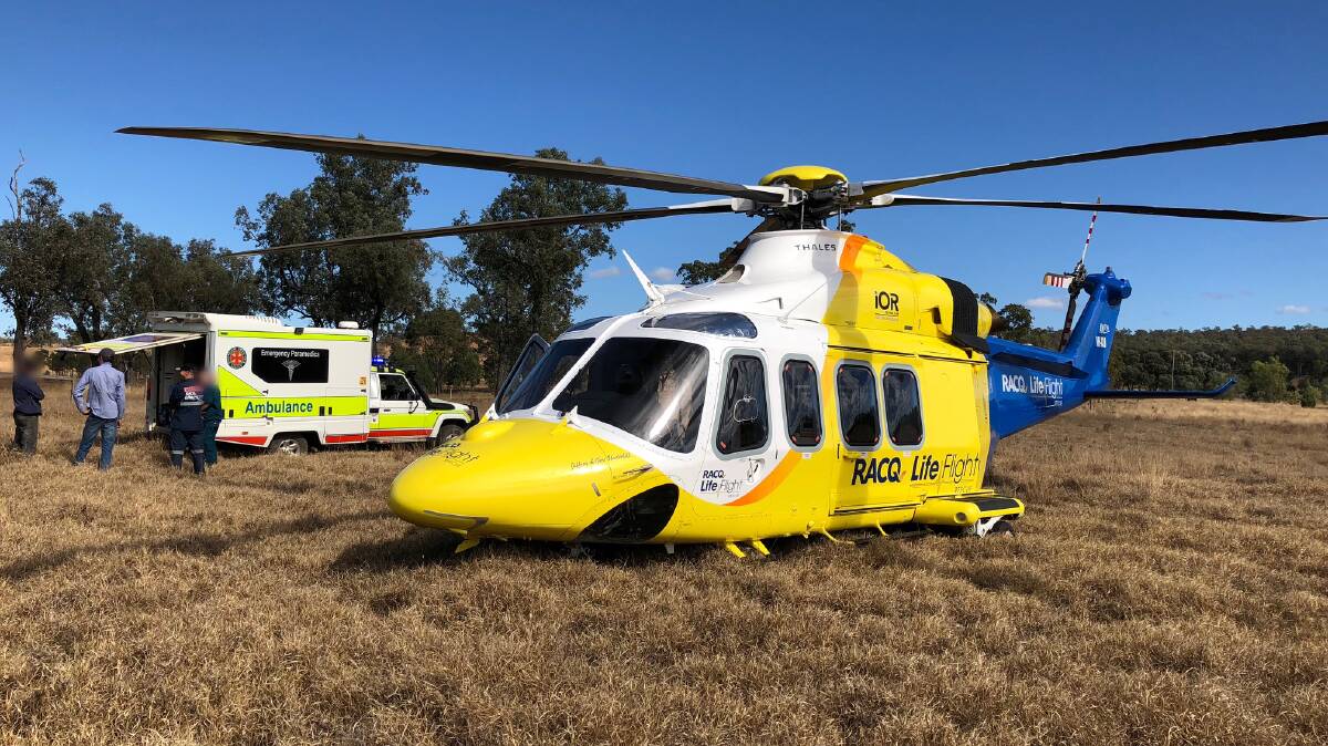 The rescue took place on Friday morning. Photo: RACQ LifeFlight Rescue