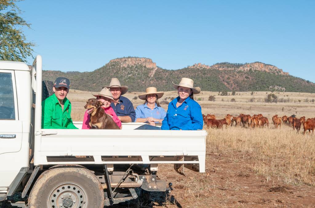ALL IN: The Price family - Rob, left, Issy Owen, Brigid and Maddy - are all involved in the Northern Breeding Business (NB2) program, which is implemented by DAF and co-funded by DAF and Meat & Livestock Australia.