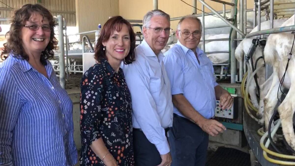 Penny Gommans, Gippy Goat Cafe, Yarragon, Eastern Victorian Nationals MP Melina Bath, Victorian National Party leader Peter Walsh, and John Gommans.