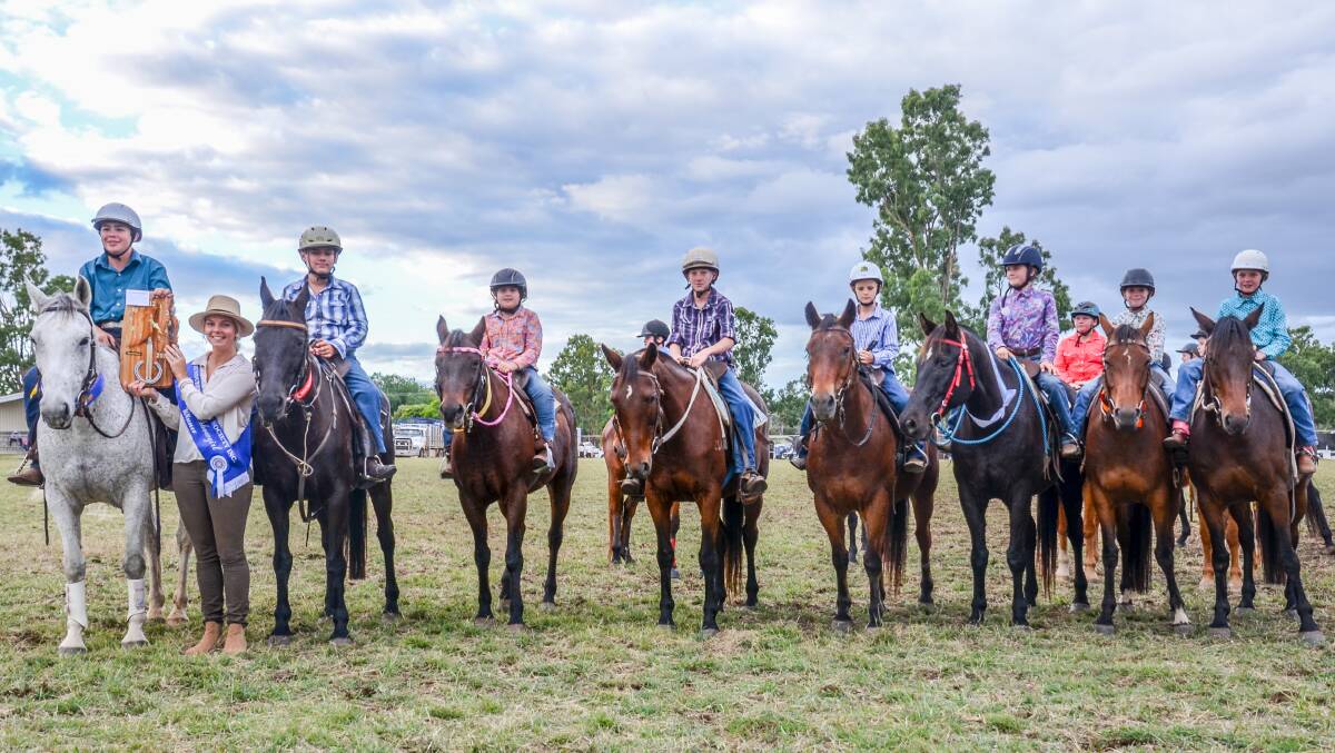 WINNING LINE-UP: Mundubbera Junior draft winners line up for presentation after a successful draft - Picture: Shirley Wanstall