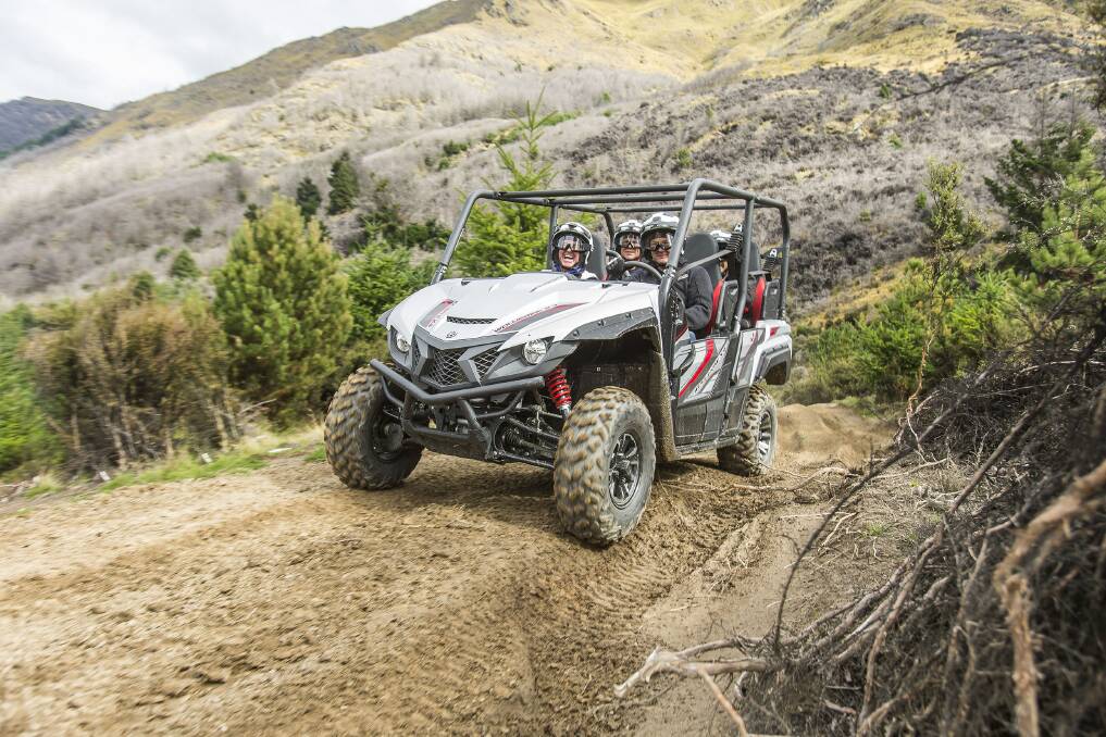 Yamaha's Wolverine has no problem getting four adults cross country.

