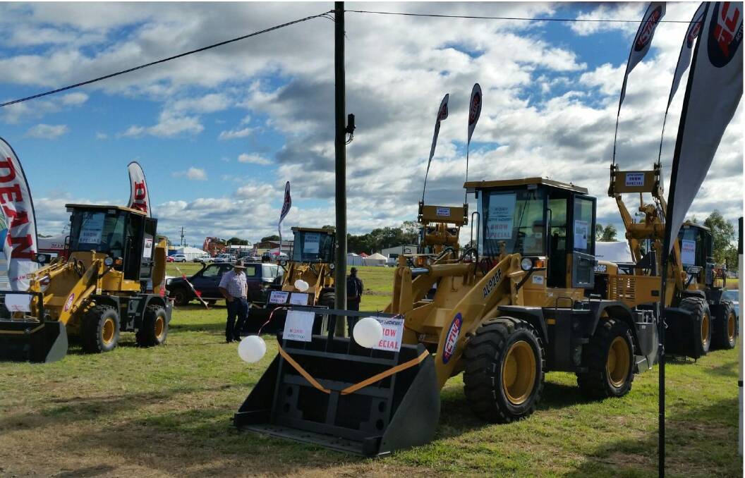 ON SHOW: The Active Machinery AL926F wheel loader on show at Primex has lift kick-out, GP and four-in-one buckets, pallet forks and three-year warranty.