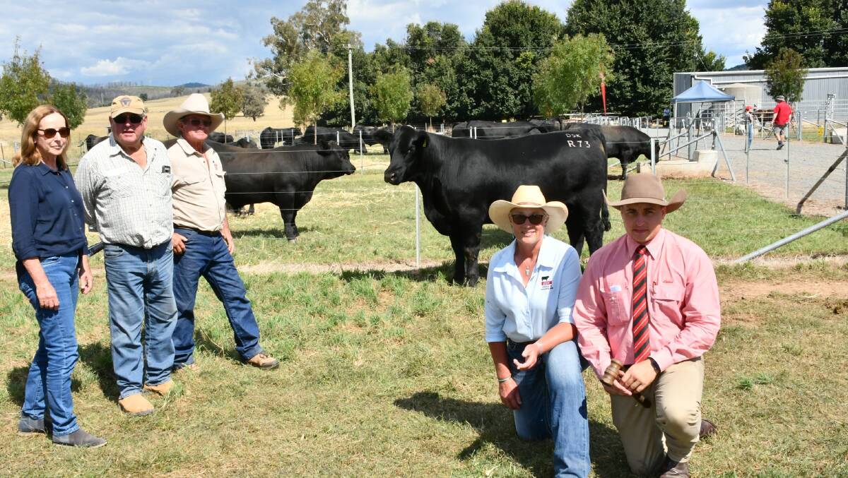 Chris Knox, Helen Alexander, Annette Barham and Murray Sowter, and auctioneer Lincoln McKinlay.