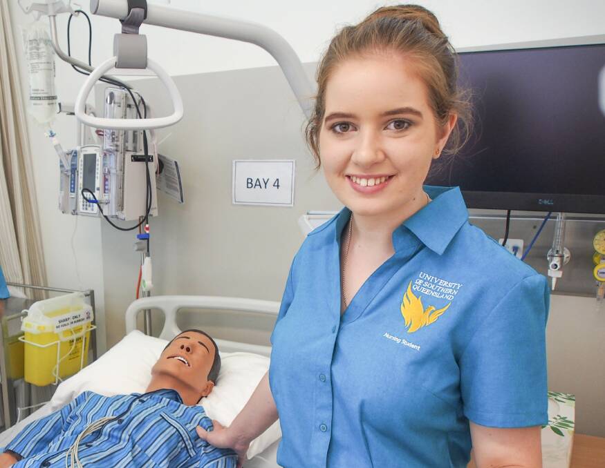"Opportunity of a lifetime": University of Southern Queensland Nursing graduate Georgina Rudken during her training. Picture: Supplied