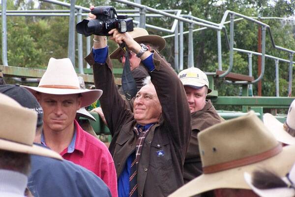 Rodney Green captured in action at the Moreton cattle sale in 2010 by Queensland Country Life editor Mark Phelps.