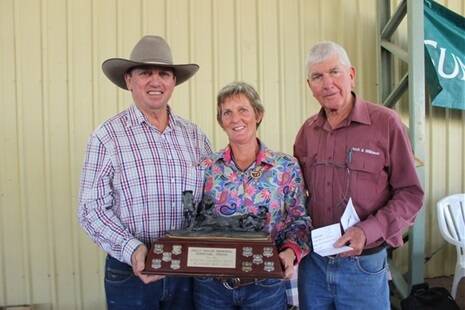 Gordon and Sue Rickertt were awarded the Sally Taylor Memorial Trophy for the supreme beast of the expo, presented by one of the organisers John Wilkinson, Hoch and Wilkinson, Clermont.