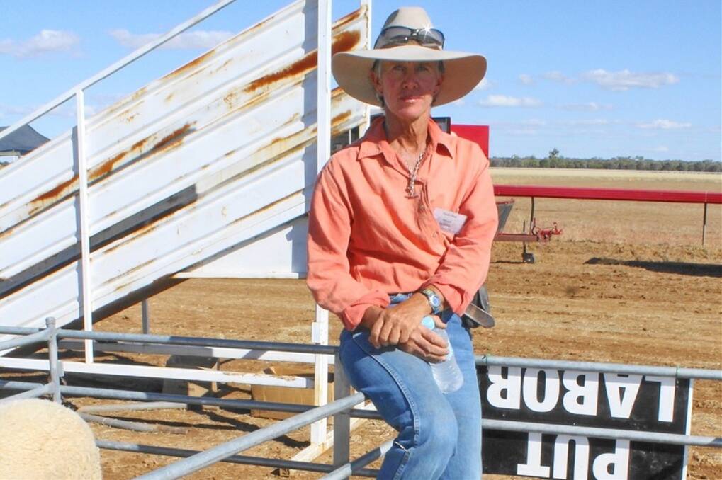 Paula Dean, Notus Downs, Longreach, and her Coolalee first cross lambs won the champion crossbred pen at Isisford.