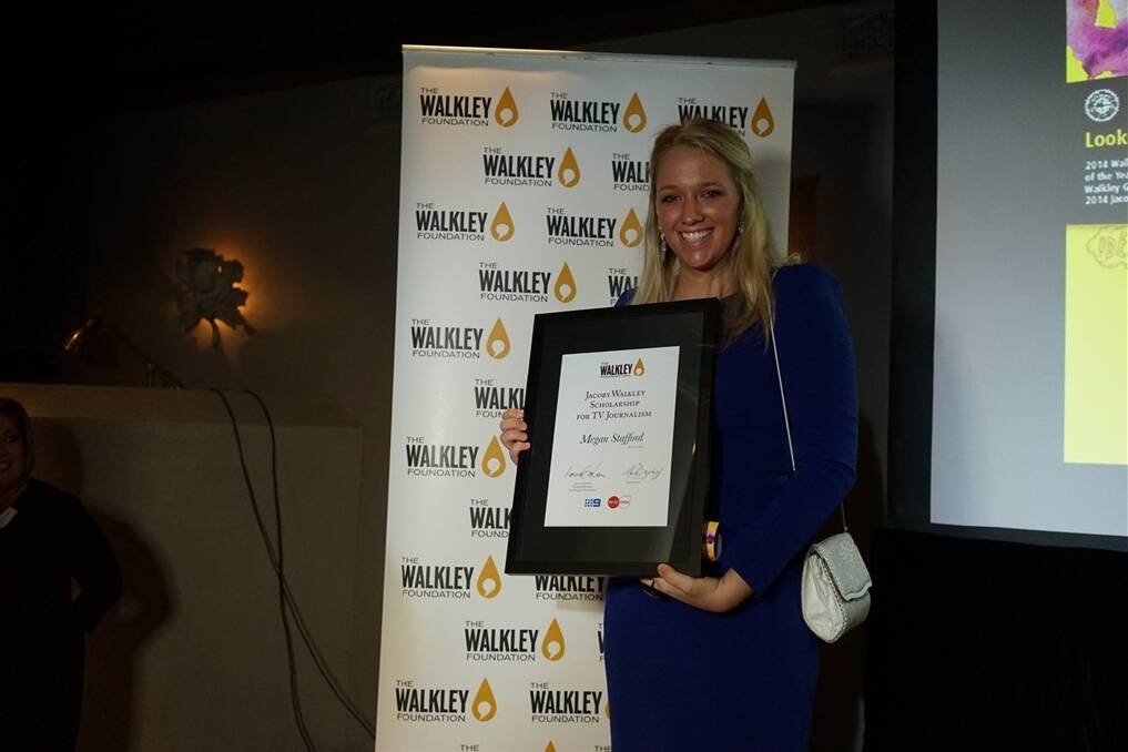 Fairfax casual journalist Megan Stafford was recently announced as the the co-recipient of the 2014 Jacob-Walkley Scholarship.