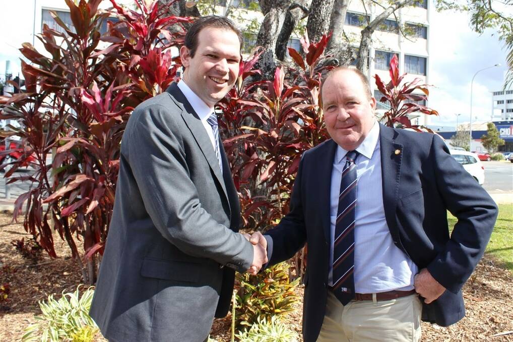 LNP Senator for Queensland Matthew Canavan has thrown his weight behind  Queensland state member Bruce Young, MP Keppel, to make the proposal to ship live cattle through Port Alma a reality in the next three months. - Picture: HELEN WALKER .