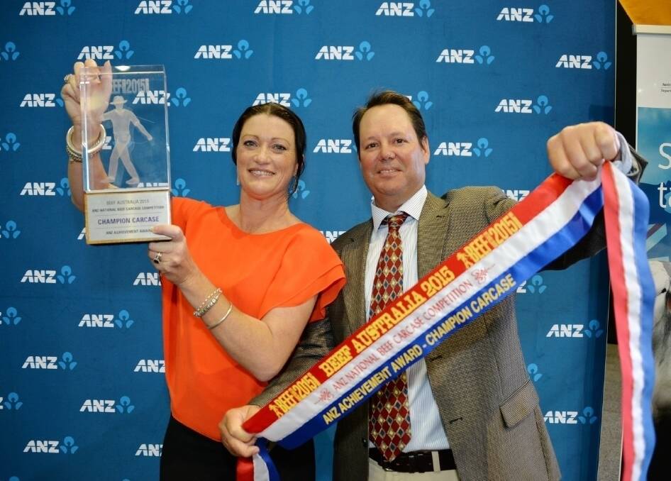 John and Liz Manchee, Manchee Agriculture, Narrabri, won the ANZ Achievement Award Overall Champion Carcase.