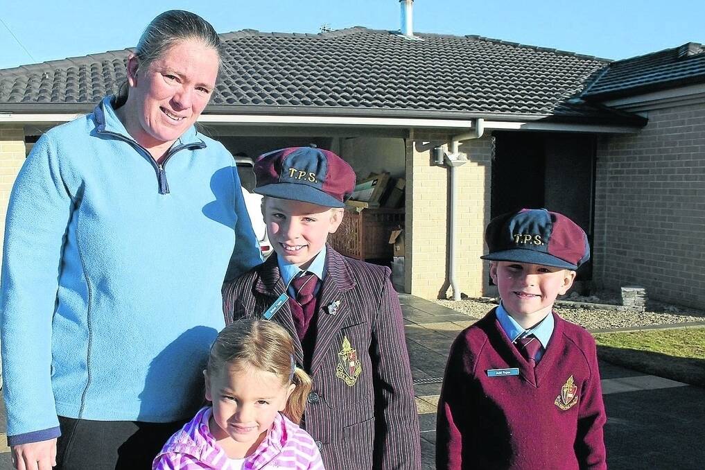 Wyreema, outside Toowoomba, is home during school terms for Julia Creek's Sancia Fegan and her three children, Emaya, Mehar and Jedd, who gave up on distance education in frustration. - <i>Picture: SALLY CRIPPS.</i>