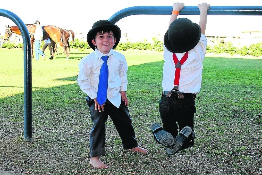 Plenty of people are swinging from the rafters, just like Barcaldine racehorse trainer Todd Austin's sons, at the prospect of helping Longreach racing celebrate its 125th anniversary and raise money for drought relief into the bargain.