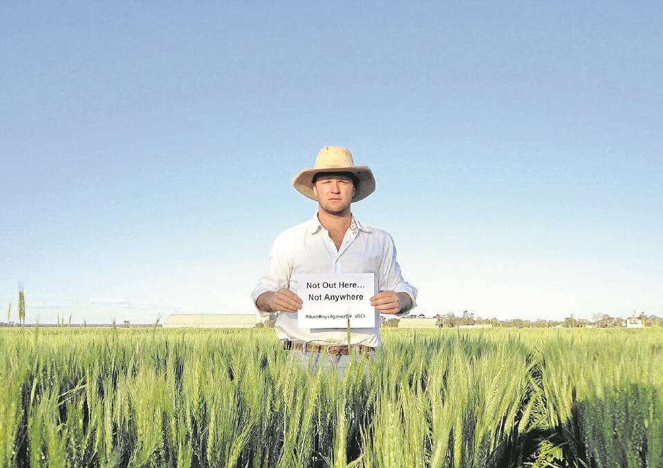 Jack Pearlman of North Star shows his support for QCL’s domestic violence campaign. – <i>Picture: MICHAEL PEARLMAN.</i>