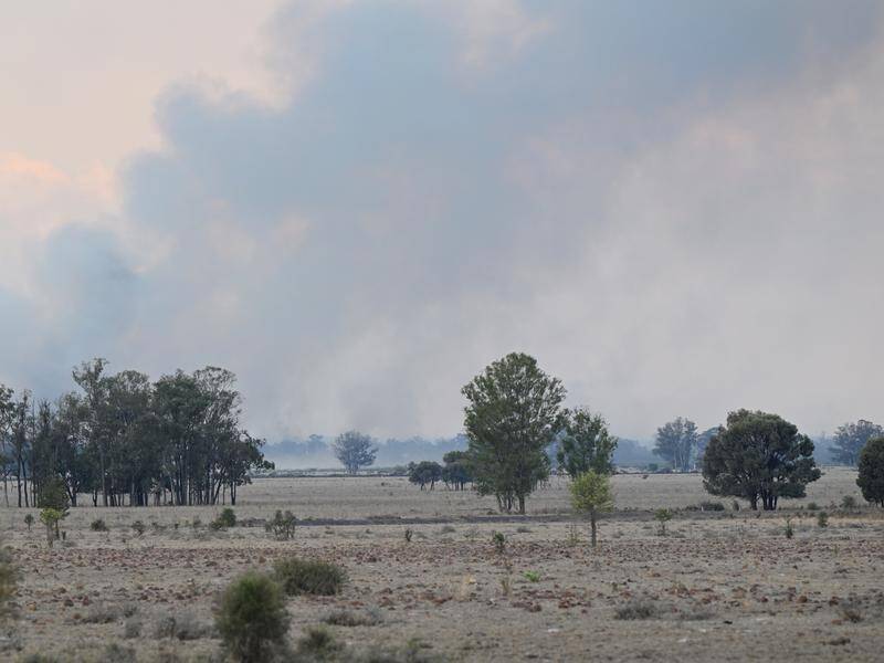 A large bushfire is approaching the town of Tara in Queensland. (Darren England/AAP PHOTOS)