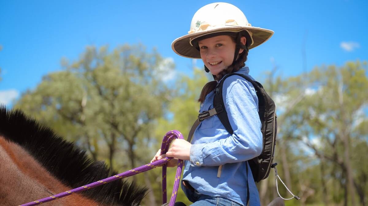 Libby Cook ready for mustering. Photo - Kelly Butterworth. 