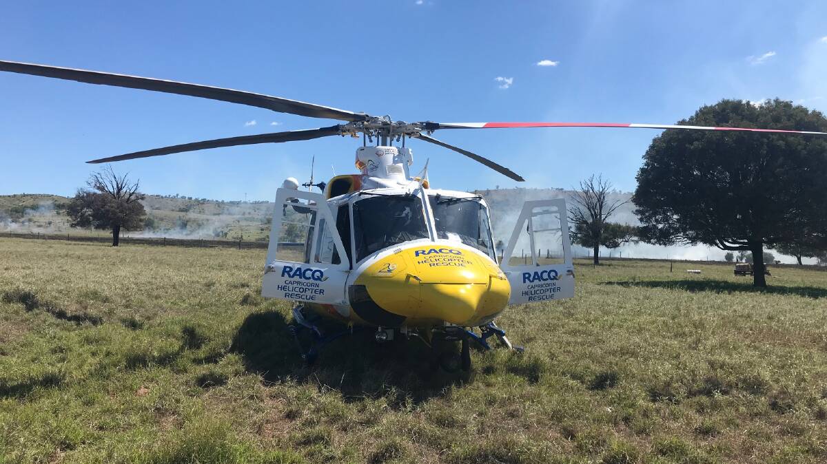 On-scene near Gogango. Photo: RACQ Capricorn Helicopter Rescue Service