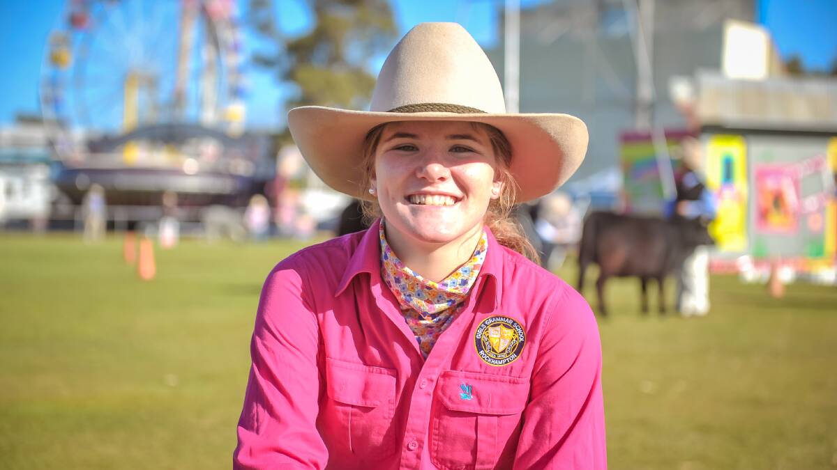 Lucy Brown, Valencia, Capella, was on-site at the Yeppoon Show with the Rockhampton Girls Grammar show team. Photos - Kelly Butterworth. 
