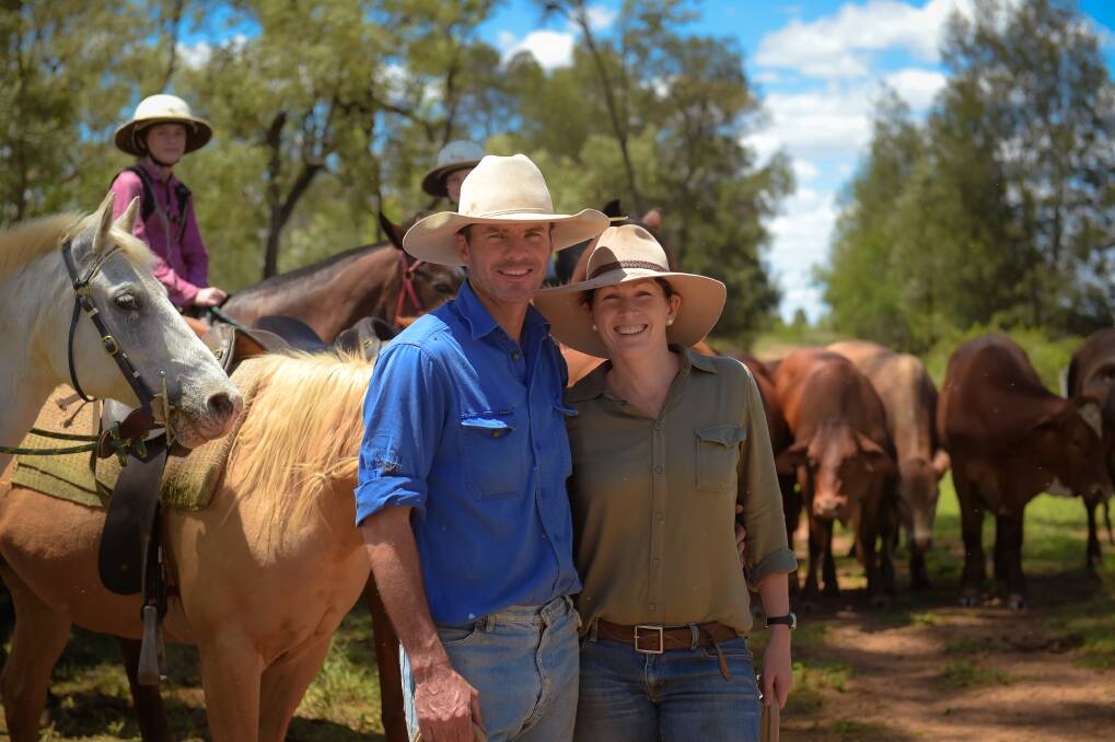 Jeff and Sarah Cook, Etonvale, Clermont, say it was their choice for Mr Cook to work off-farm on a seven-on-seven off basis to help fund property developments. 