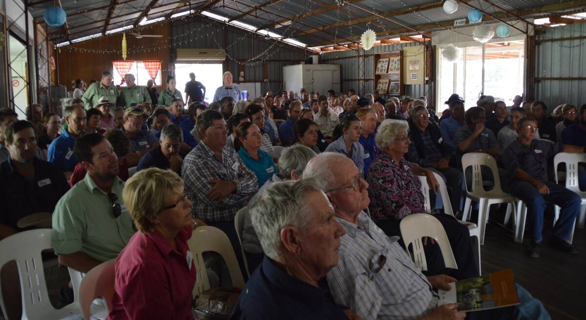 Strong support: Producers from Begonia and surrounding areas gathered in huge numbers at Begonia to cement the need for research and development funding.