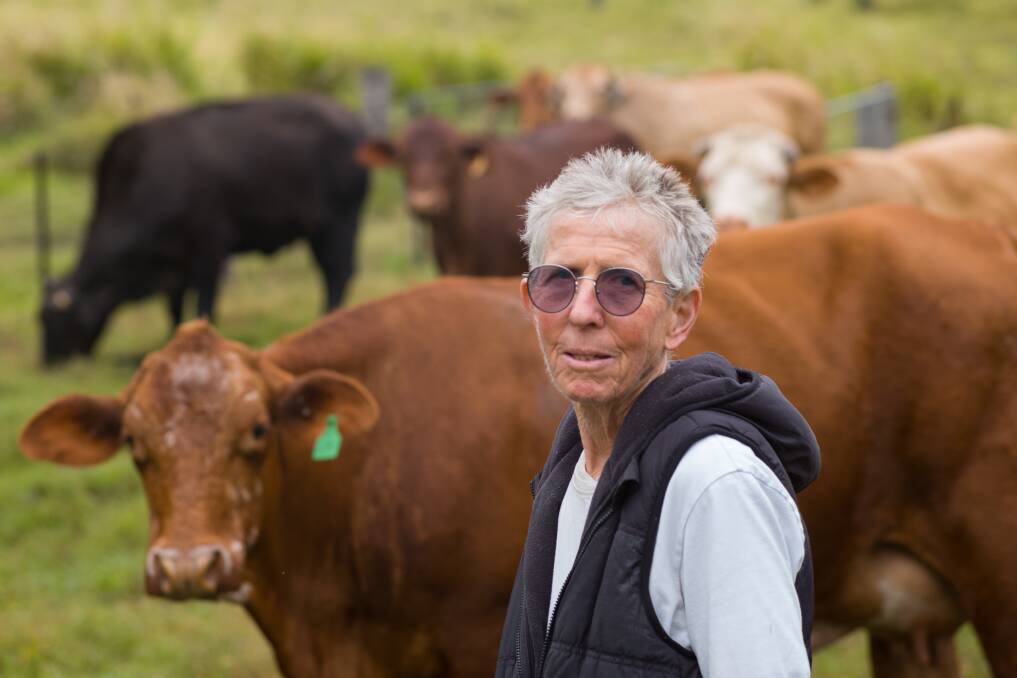 Christina della Valle with her Beefalo herd. Photo: Alessandro della Valle