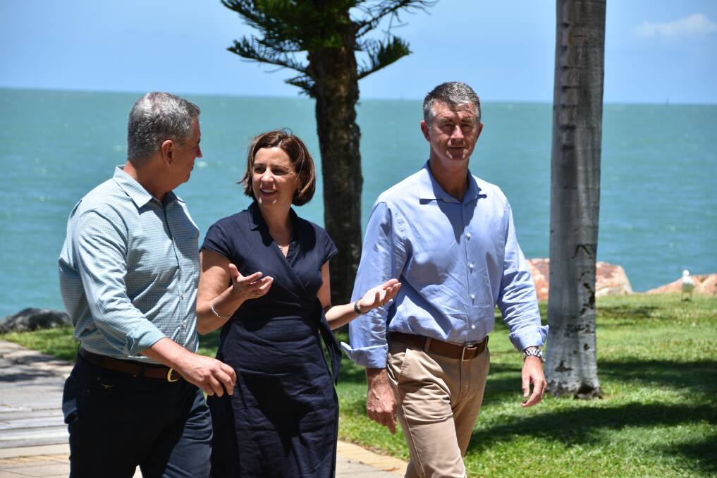 Burdekin MP and Shadow Minister for North Queensland Dale Last, with LNP Leader Deb Frecklington and LNP Deputy Leader Tim Mander in Townsville.