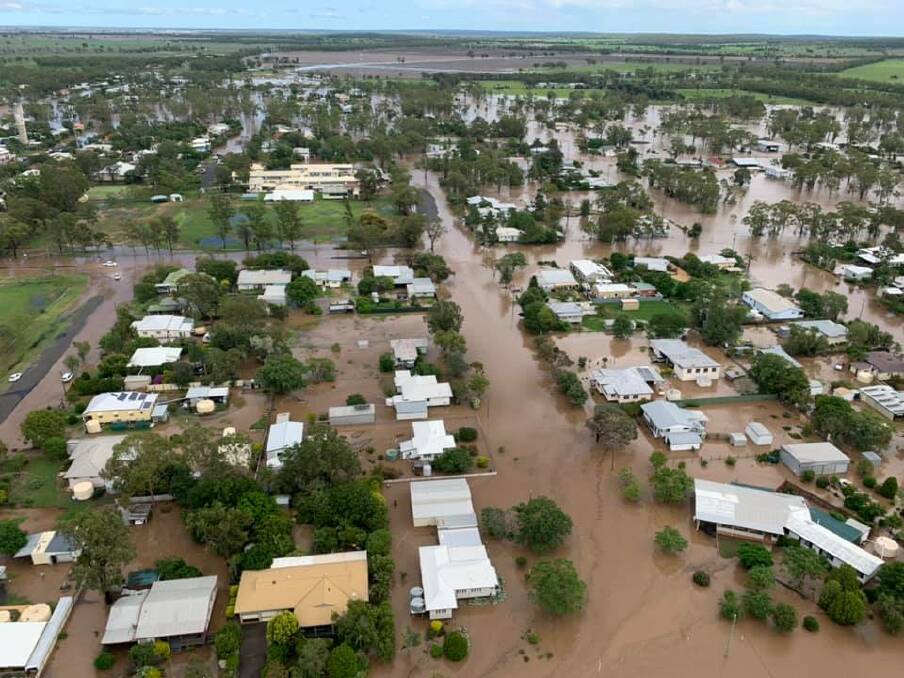 Aerial shots of the Jandowae flood. Photo: Queensland Fire and Emergency Services.