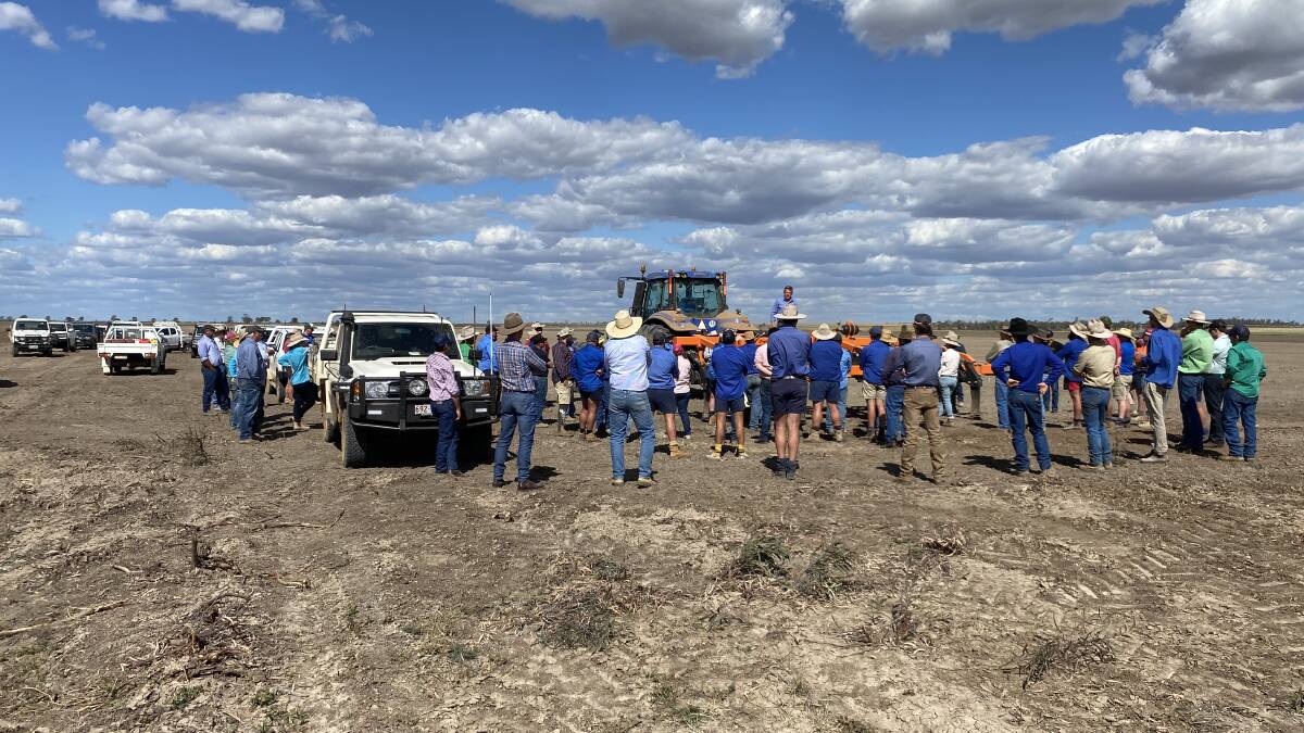 David Lester from Department of Agriculture and Fisheries told farmers to rip their soil early when fallow, when the soil is dry enough that the ripping shatters the soil. Ripping early gives the soil the best opportunity to re-consolidate before resowing. 