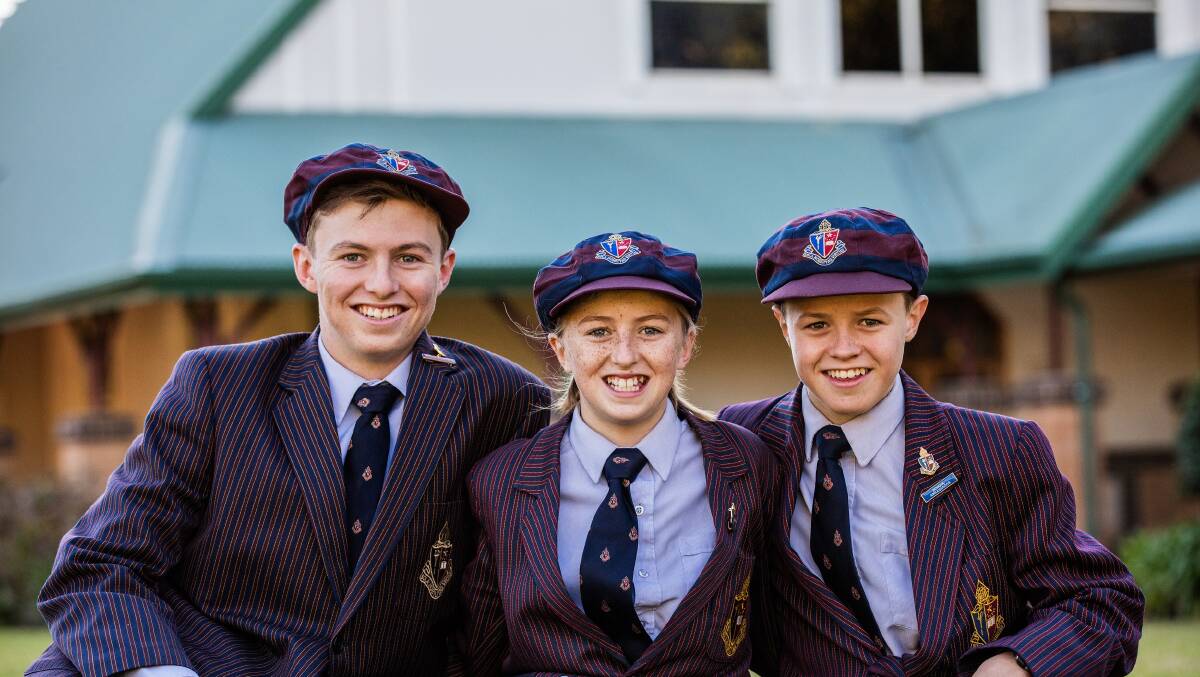 Carter, Regina and Thomas Gleeson from Goondiwindi are boarders at the Toowoomba Anglican School.