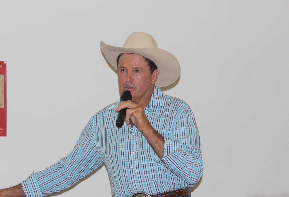 Bill Little speaks about life in long paddock at the opening of the Boss Drovers exhibition. Picture Helen Walker