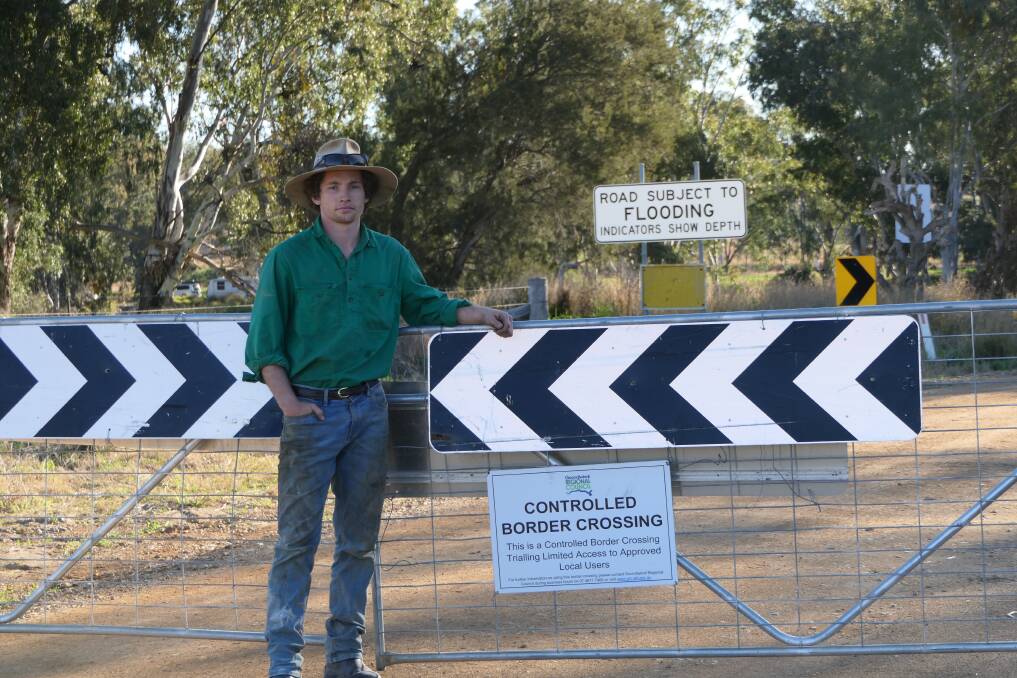 Hamish Muir, Finlay Farming, Emu Plains, Texas, cannot access farming machinery stranded over the Queensland NSW boarder after lockdown began last Saturday. 