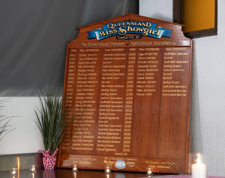 The Queensland Country Life Showgirl Roll of Honour. 