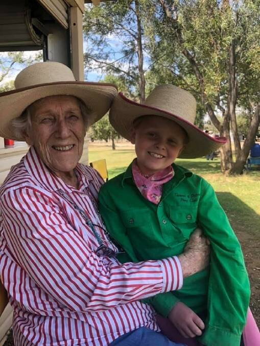 Grace Brodie, Riverview, Taroom and her great-granddaughter Addyson who is a member of the Taroom Pony Club. 