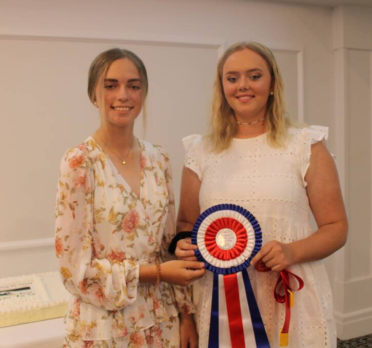 Sisters Hannah and Lauren Kelly collected a swag of awards on behalf of Juandah Grazing, Guluguba. 