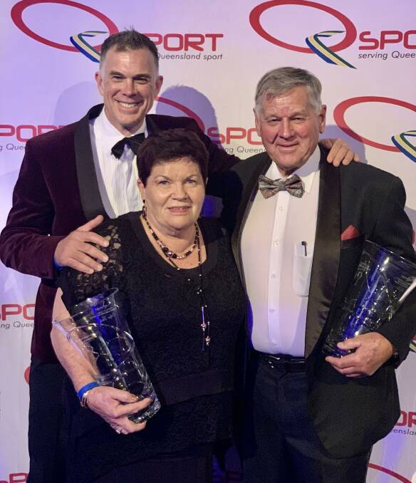 Grant Menzies, Adina Watches with Robyn and Les Fraser at the Queensland Sports Awards. 