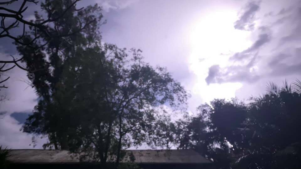 When day became night during the storm hitting Bollon late Wednesday.. Picture from the Bollon Post Office's Facebook page.