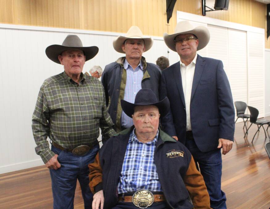 Equine horsemen Ken May and John Arnold recognised by the horse industry at event in Dalby. 
